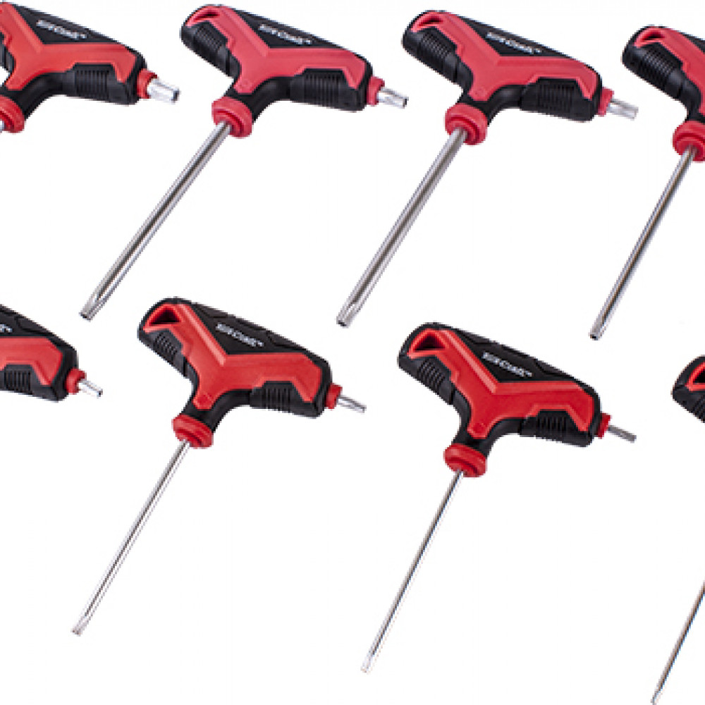 8PC TORX T-HANDLE WRENCH SET SIZES: T10-T15-T20-T25-T30-T40-T45-T50