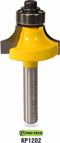 Corner ound or round-over router bit sample