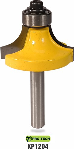 Corner ound or round-over router bit sample